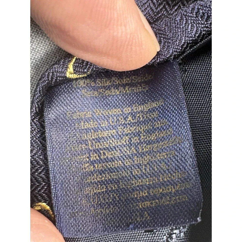 Lot 2 Brooks Brothers Makers Silk Ties USA Geometric Blue Black 3.5